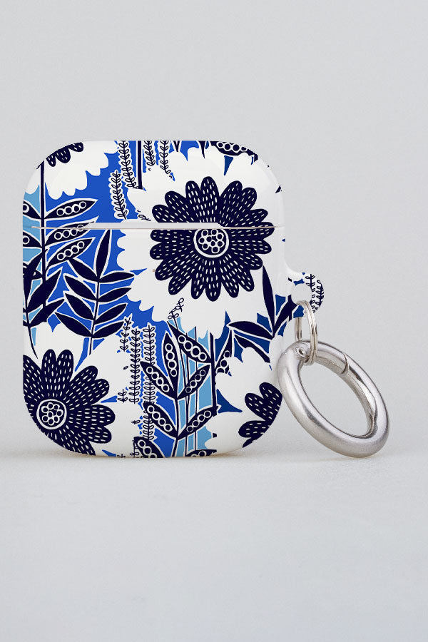 Retro Garden by Rachel Parker AirPod Case (Blue)