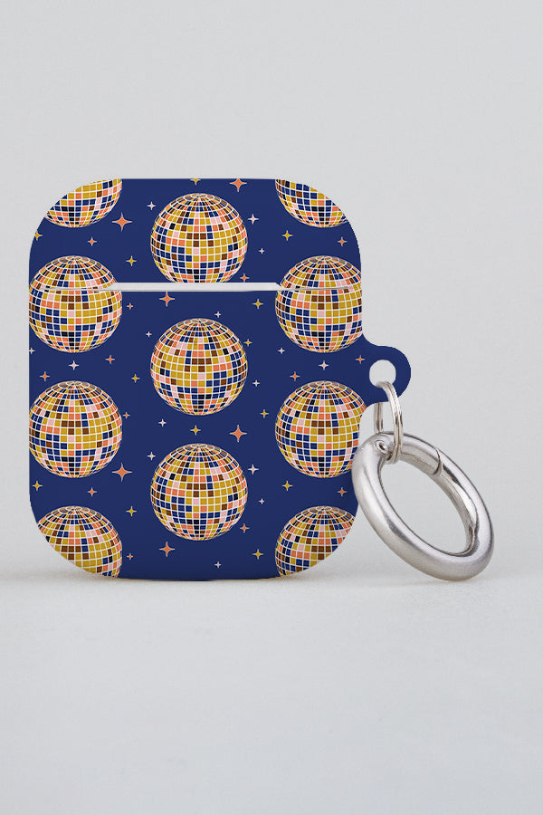 70s Disco Ball By Hannah Maria AirPod Case (Blue)