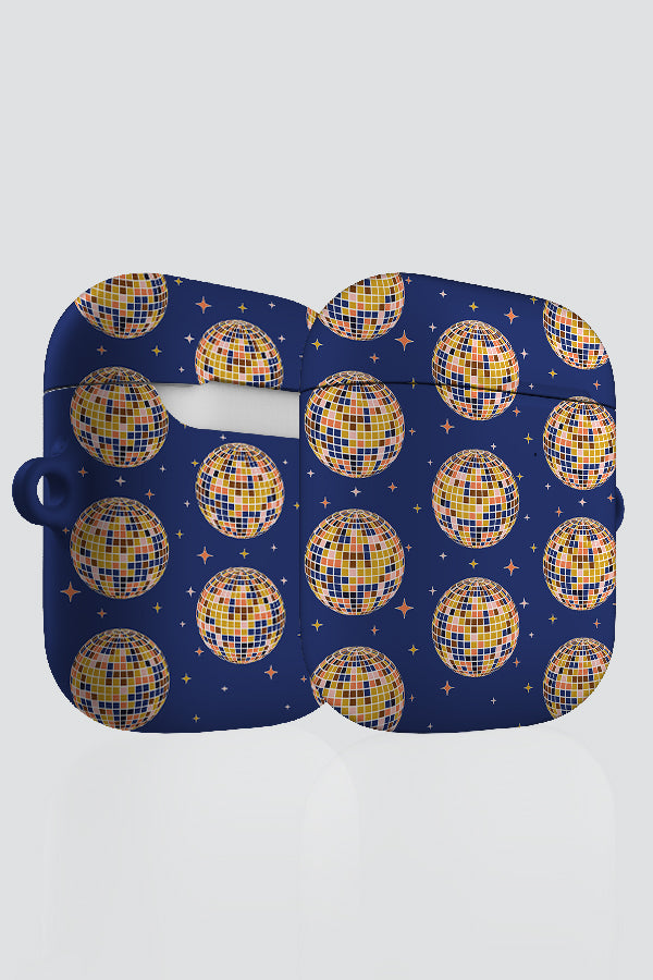 70s Disco Ball By Hannah Maria AirPod Case (Blue)