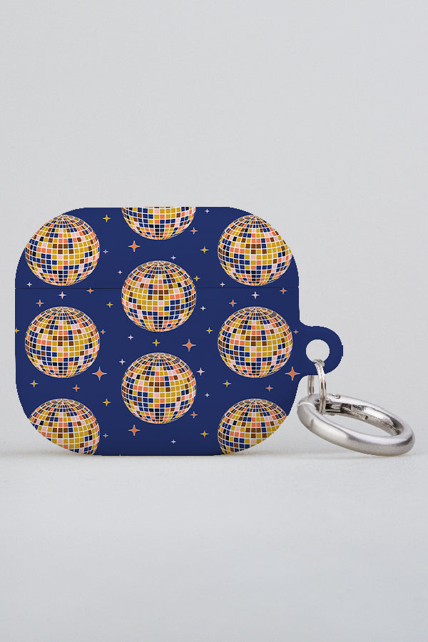 70s Disco Ball By Hannah Maria AirPod Case (Blue)