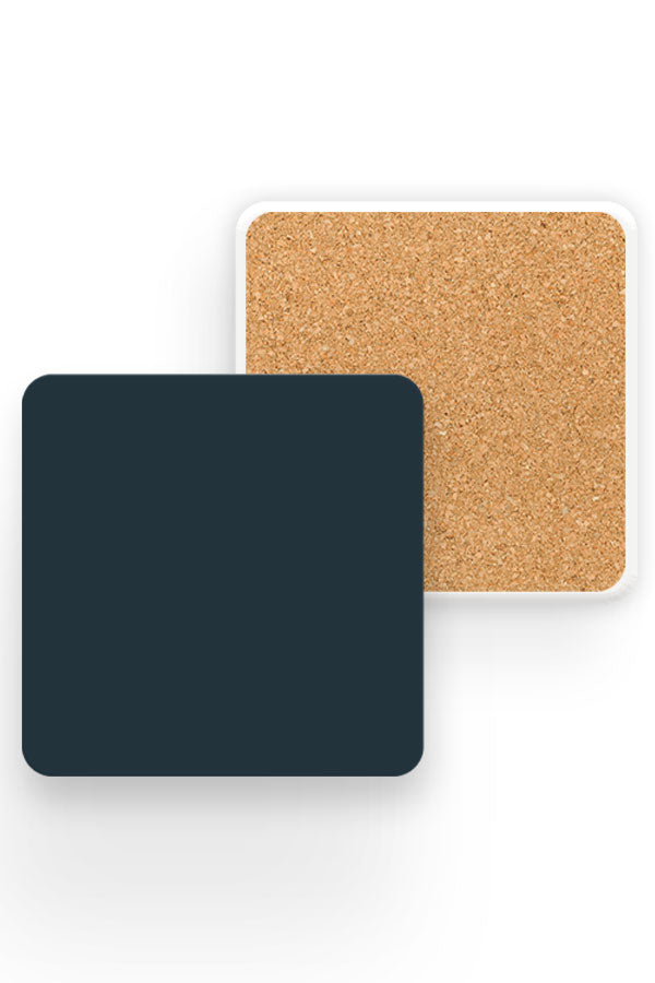 Dark Blue Plain Block Colour Drinks Coaster