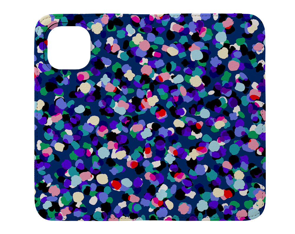 Party Spot by Rachel Parker Wallet Phone Case (Royal Blue)