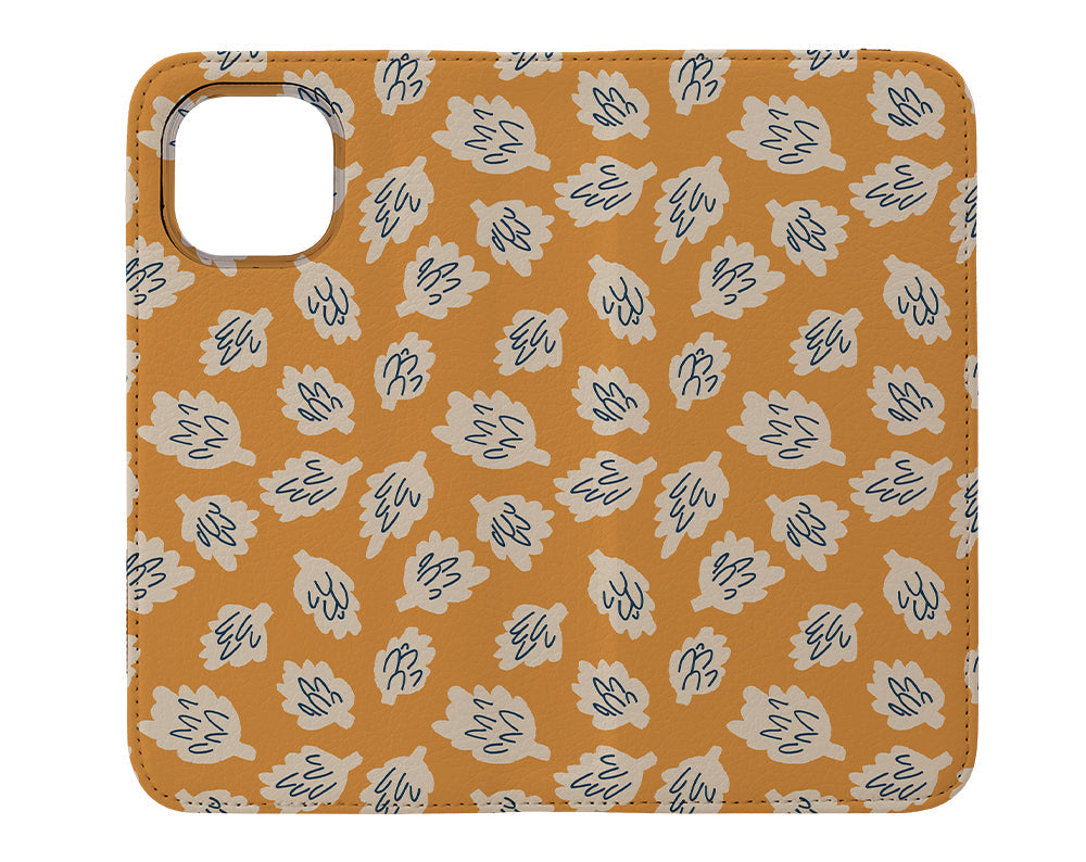 Dancing Artichokes by Álex Roda Wallet Phone Case (Mustard)