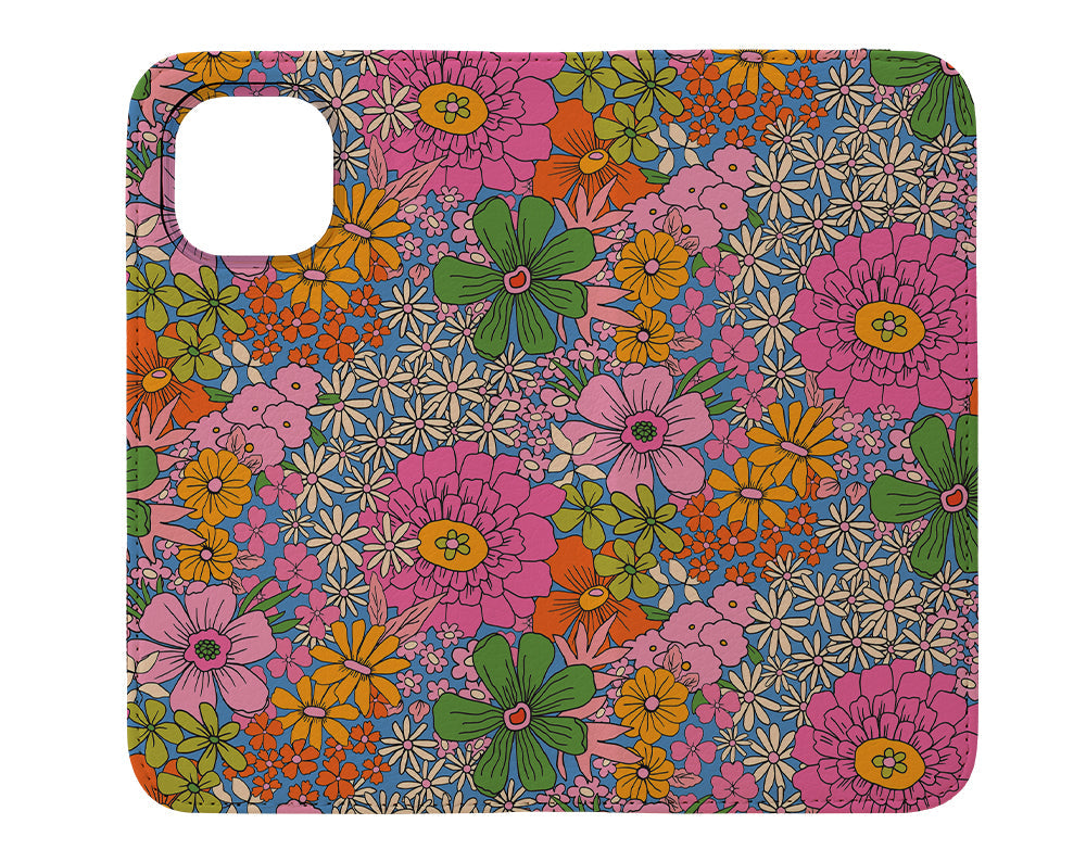 Flower Child by Kayla Ann Wallet Phone Case (Blue)