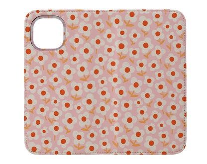 Daisy Fields by Helen Bowler Wallet Phone Case (Pink)