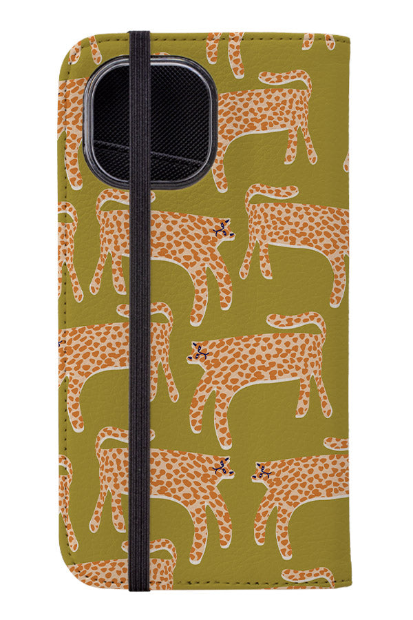 Cheetah Print Wallet Case (Green)