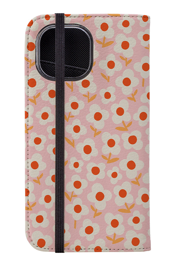 Daisy Fields by Helen Bowler Wallet Phone Case (Pink)