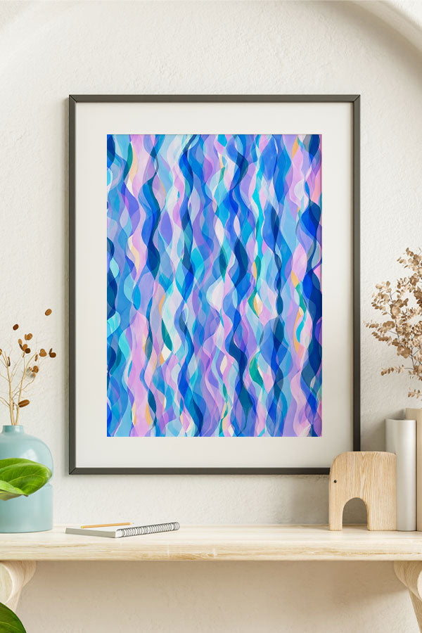 Water Wave by Rachel Parker Giclée Art Print Poster (Blue)