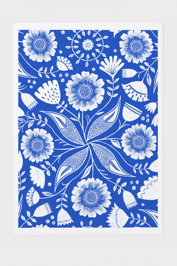 Botanical Blue by Rachel Parker Giclée Art Print Poster (Blue)