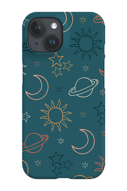 Minimalist Space Scatter Phone Case (Blue)