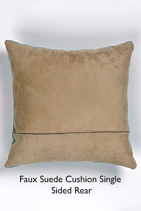 Overlapping Flowers Square Cushion (Light Blue)