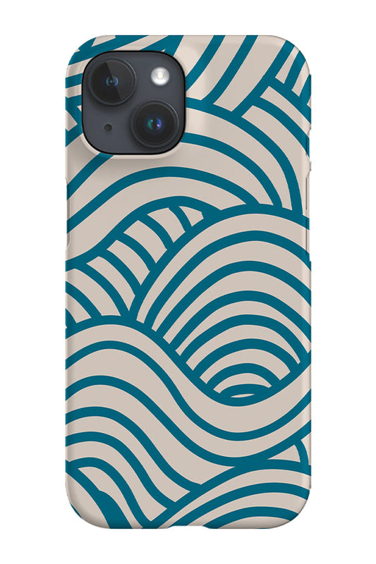 Two Tone Swirls Phone Case (Beige Blue)