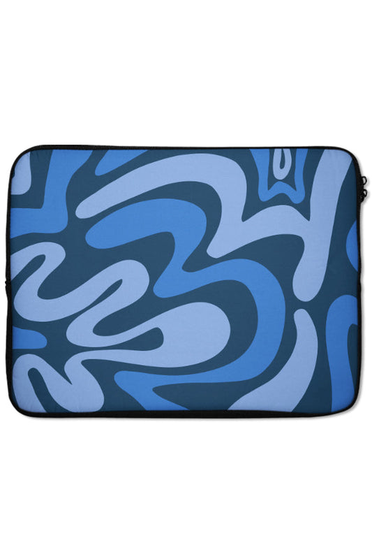 Swirl Shapes Laptop Sleeve (Blue)