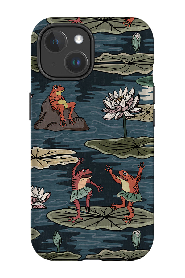 Quirky Frogs by Misentangledvision MagSafe Phone Case (Blue)