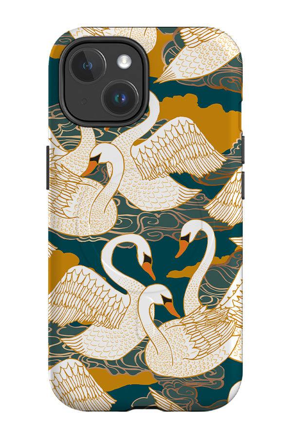 Swans by Cecilia Mok MagSafe Phone Case (Blue)