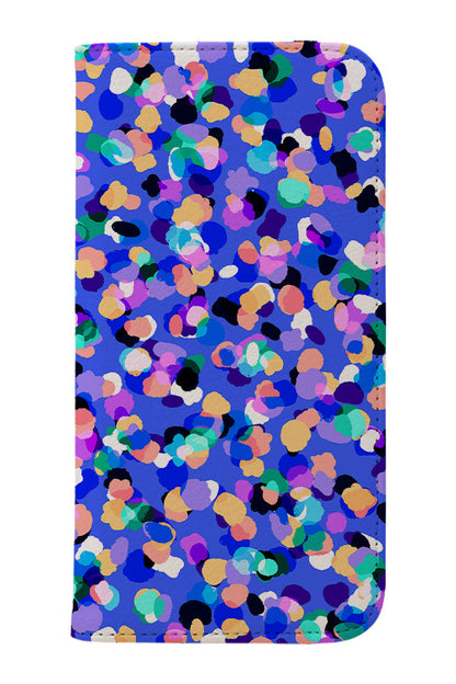 Party Spot by Rachel Parker Wallet Phone Case (Blue)