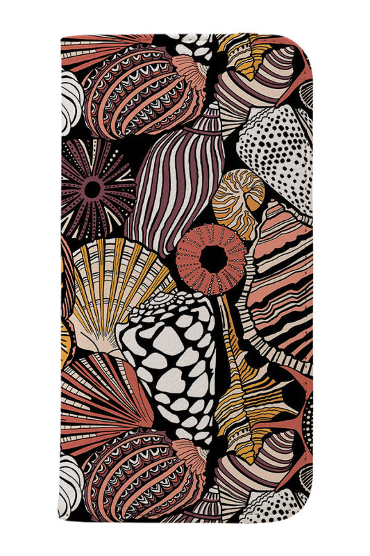 Summer Shells by Freya's Prints Wallet Phone Case (Beige)