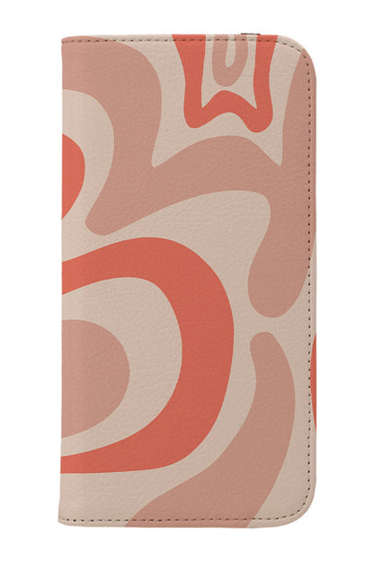 Swirl Shapes Wallet Phone Case (Nude)