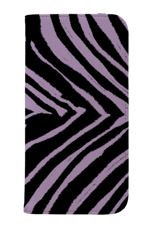 Zebra Animal Wallet Print Phone Case (Lilac Purple)