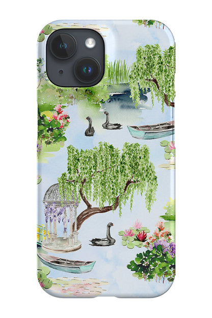 Monet Duck Pond Garden By Uta Naumann Phone Case (Blue)