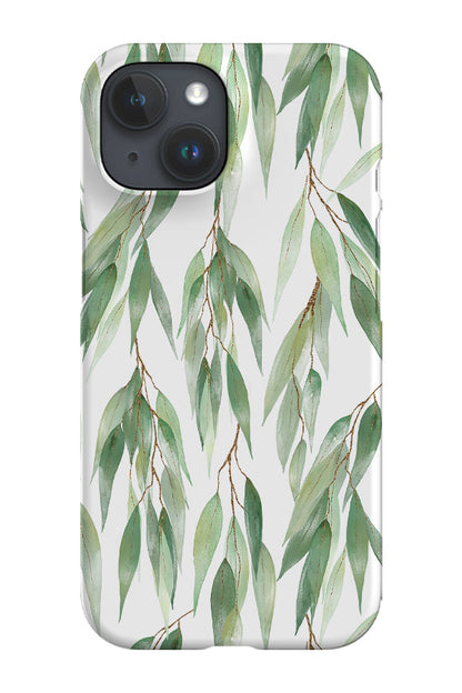 Watercolour Willow Leaves By Uta Naumann Phone Case (Green)