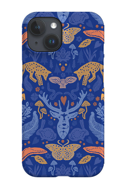 Scandinavian Animals By Nina Leth Phone Case (Blue)