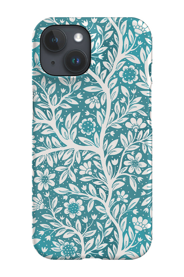 Snowflower by Linn Warme Phone Case (Blue)