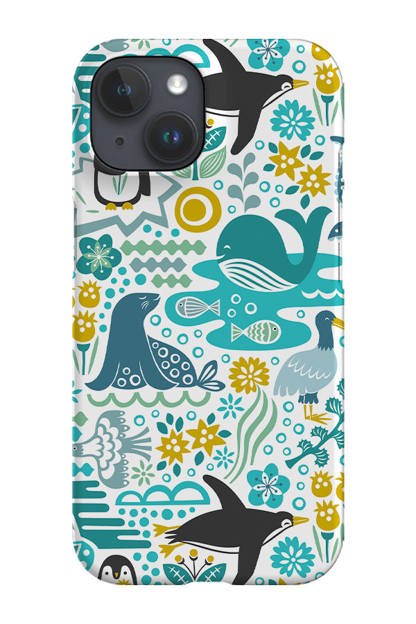 SOS Antarctica by Studio Amelie Phone Case (Blue)