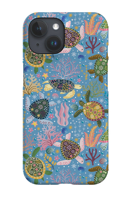 Turtle's Secret Garden by Delively Dewi Phone Case (Blue)