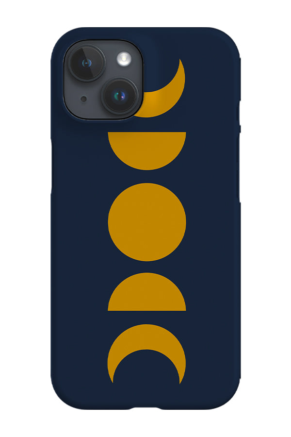 Moon Phases Phone Case (Dark Blue)