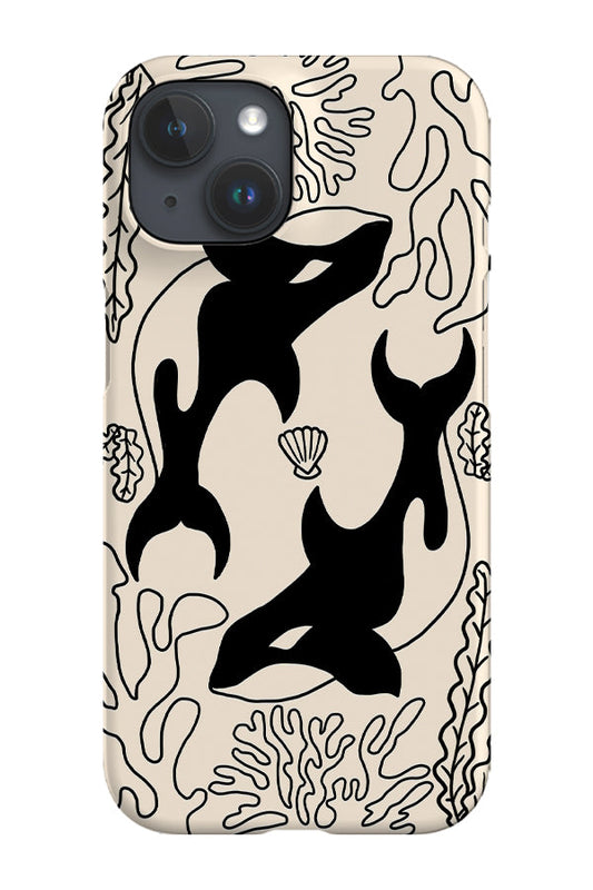 Two Orca Phone Case (Cream)