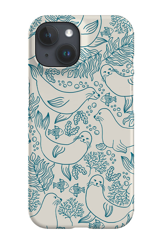 Seal Coral Reef Phone Case (Beige Blue)